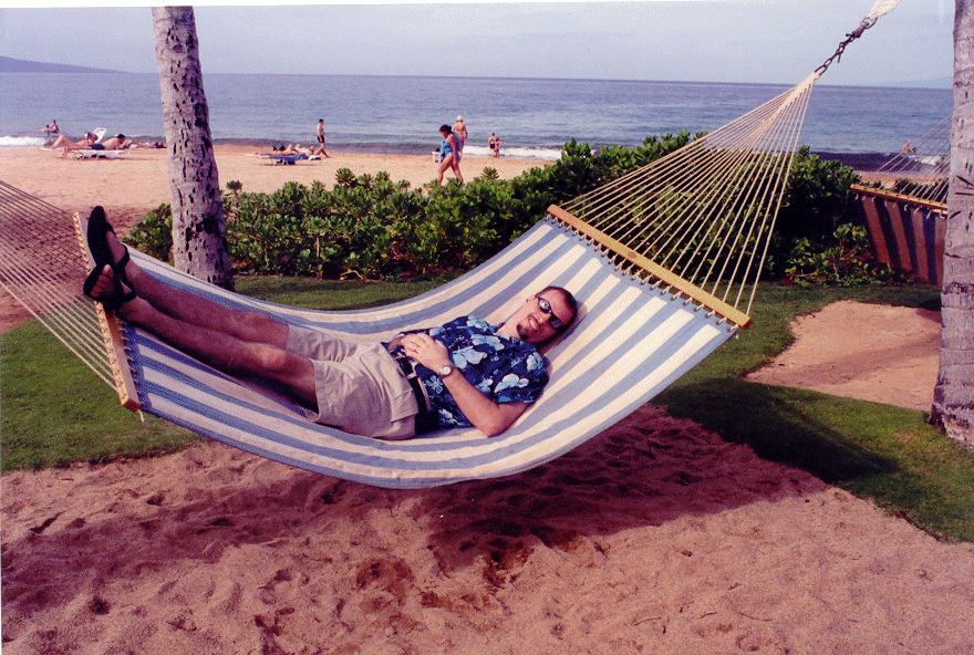Damian relaxing in Maui