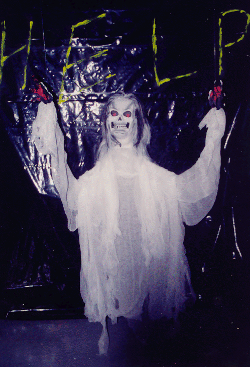 Damian's electronically animated Halloween ghost